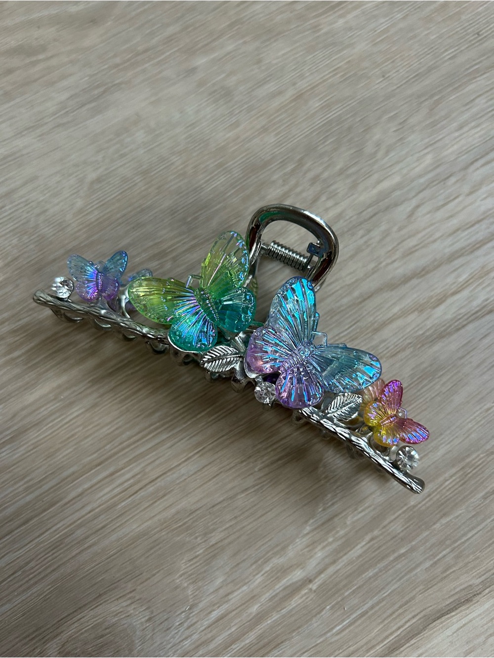 Iridescent Multicolor Butterfly Hair Clip - Women Accessories
